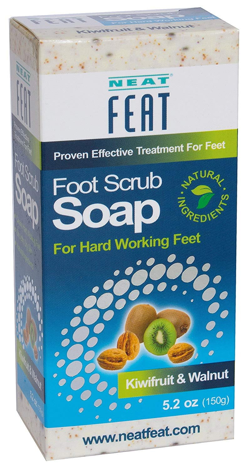 Neat Feat Kiwifruit & Walnut Foot Scrub Soap, 5.2 oz