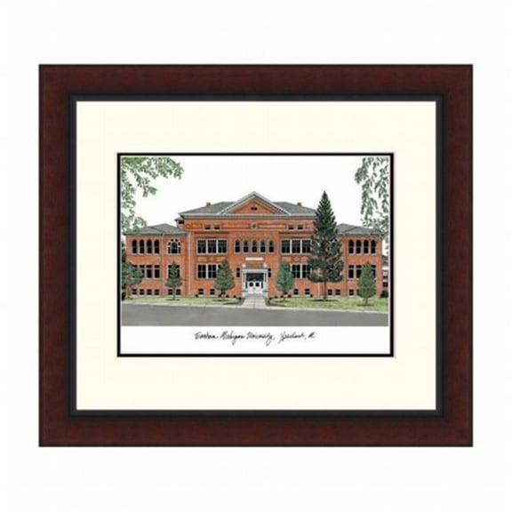 Campusimages MI995LR Eastern Michigan University Legacy Alumnus Framed Lithograph