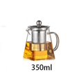 thumbnail image 1 of Glass Teapot with Infuser 350/550/750ML Clear Heat Resistant High Borosilicate for Office Home, 1 of 7