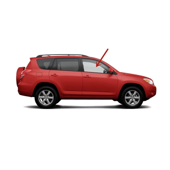 Passenger Right Side Front Door Window Door Glass Compatible with Toyota Rav4 2006-2012 Models