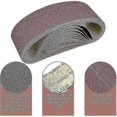 thumbnail image 3 of 30 Pieces Sanding Belt, 75 X 533mm Cloth Sanding Band 40/60/80/120/180/240 Grit Aluminum Oxide Sandpaper Belts Power File For Bosch Cisea Belt S f74, 3 of 5