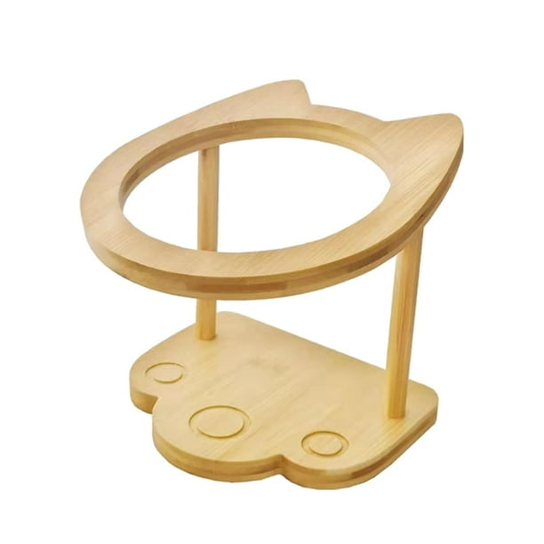 Raised Pet Bowls Wood Stand Wooden Elevated Dogs Bowls Holder for for