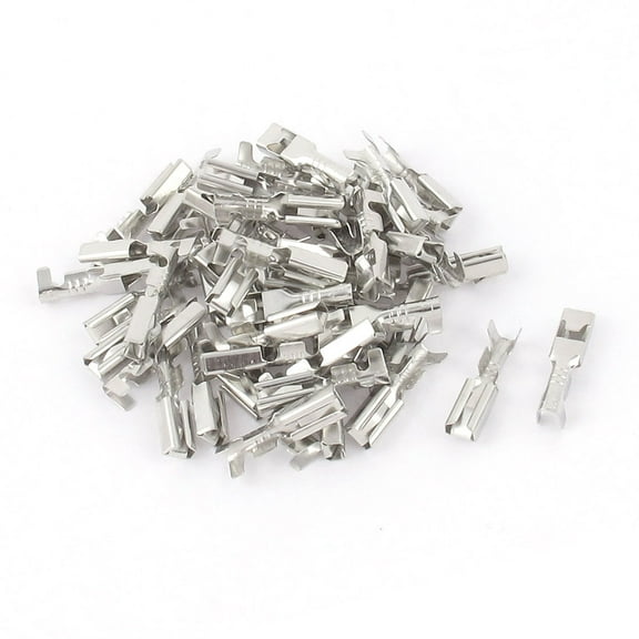 50Pcs 2.8mm Non Insulation Female Crimp Spade Terminal Electrical Wire Connector