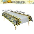 thumbnail image 2 of Hegbolke Construction Table Covers - 86''x 51'' Construction Elements Printed Disposable Plastic Tablecloths for Kids Construction Themed Birthday Party Decorations, 2 of 7