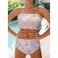 thumbnail image 2 of Maillots de Bain Bandeau 2 Pièces Taille Haute pour Femmes, 2 of 5