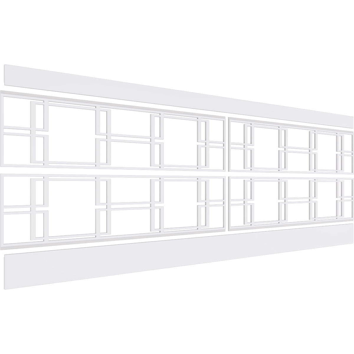 Ekena Millwork 32"H x 94 1/2"W Granby PVC Wainscot Paneling Kit