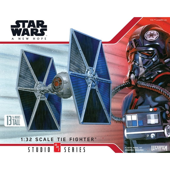 Skill 2 Model Kit Tie Fighter Star Wars Episode IV – A New Hope (1977) Movie 1/32 Scale Model by AMT