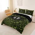 thumbnail image 3 of Erosebridal Dragon Eye Duvet Cover Set, Black Green Bedding Full, Black Reversible, 1 Duvet Cover and 2 Pillowcases (No Comforter), 3 of 5