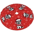 thumbnail image 5 of English Bulldog Christmas Tree Skirt Gorgeous for Xmas Party Ornaments Holiday Decoration Accessory 36", 5 of 6
