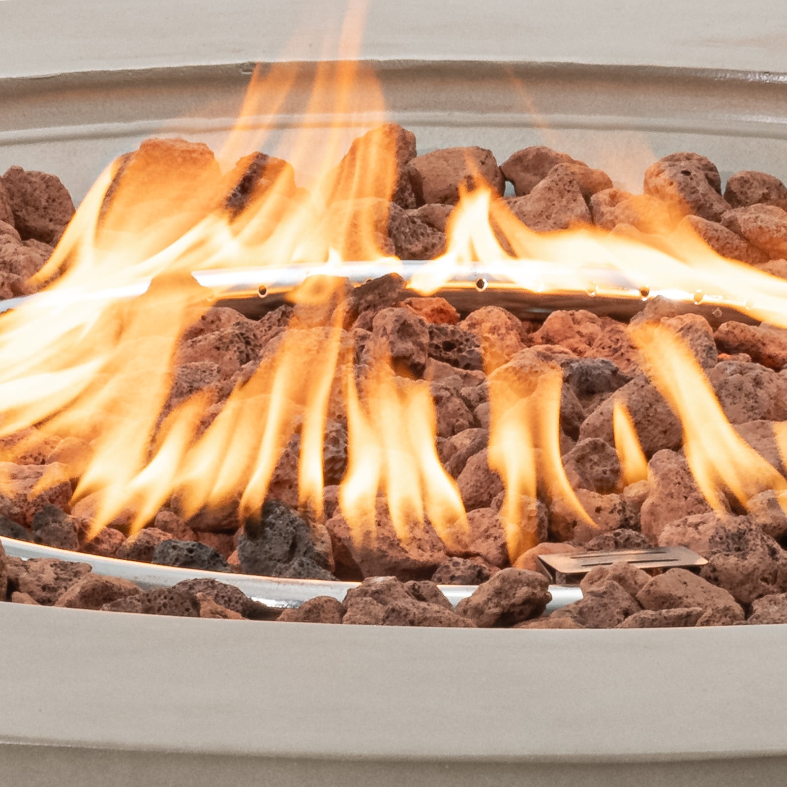 VENTOPYR Outdoor 41-inch Propane Concrete Fire Pit Coffee Table