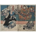 thumbnail image 2 of Utagawa Kuniyoshi 24x19 Black Ornate Framed Double Matted Museum Art Print Titled: Sato Norikiyo Nyudo Saigyo Yoshinaka. (1849), 2 of 5