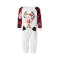 thumbnail image 2 of Christmas Pajamas for Family, Long Sleeve Reindeer Print Tops + Plaid Pants Set Sleepwear, 2 of 10