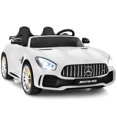 thumbnail image 1 of Costway 2 Seater 12V Kids Ride On Car Mercedes Benz AMG GTR w/Remote & LED Lights White, 1 of 10