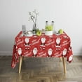 thumbnail image 3 of XAJAT 60‘‘x102'' Merry Christmas Red Rectangle Tablecloth, Cotton Linen Table Covers with Santa Pattern, 3 of 4