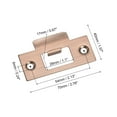 thumbnail image 2 of T Door Strike Plate, 6Pack 70mm x 40mm 201 Stainless Steel Latch Deadbolt Strike Plate for Door Frame Door Jamb, Red Bronze, 2 of 6