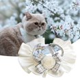 thumbnail image 3 of Exquisite Cat Saliva Towel - Three-Dimensional Flowers - Ruffled Edge - Pet Bowknot Neck Scarf - Photoshoot, 3 of 8