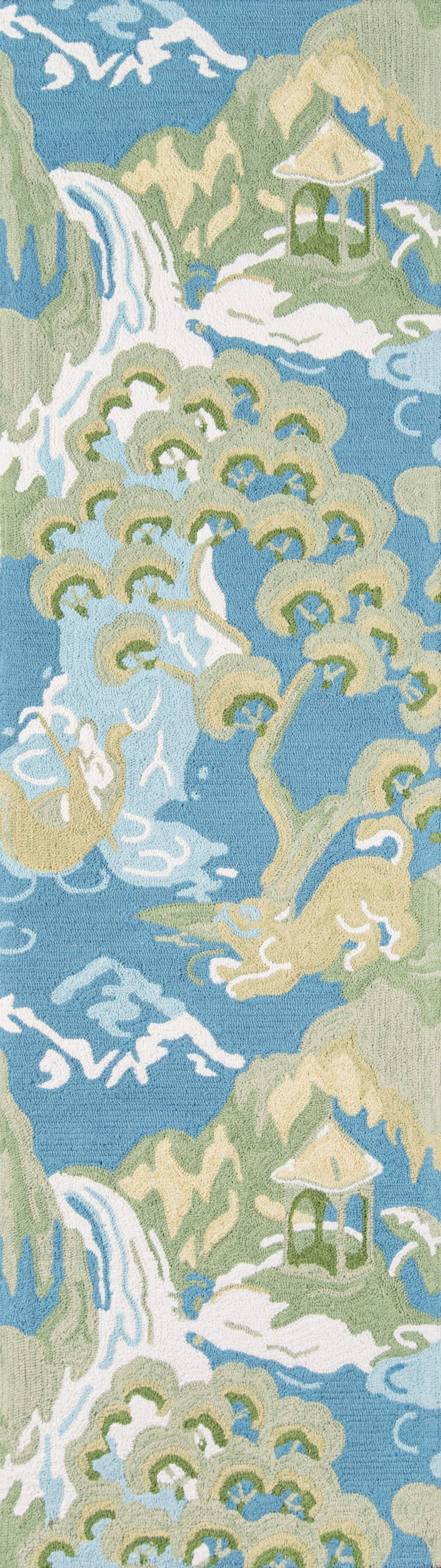 Madcap Cottage By Momeni Embrace Blue Runner 2 3 X 8 Walmart