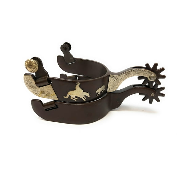 AJ Tack Men's Antique Brown Cutting Horse Spurs