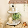 thumbnail image 4 of Estante de madera decorativo para exhibición, estante de esquina de estilo rústico de 2 niveles para decoración de encimeras de cocina y baño, estante de estilo rústico para dispensador de jabón,, 4 of 8