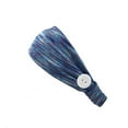 thumbnail image 3 of GZWYHT Headbands for Women,Hair Accessories Elastic Headband With Button Yoga Workout Running Turban Hair Accessories Skincare Headband,Hair Bands,Hair Ties Blue, 3 of 3
