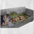 thumbnail image 6 of Country Soft Flannel Fleece Throw Blanket, Paint of a Little Girl Her Tiny Flower Dog in the Meadow Pastoral Artwork, Cozy Plush for Indoor and Outdoor Use, 60" x 80", Multicolor, by Ambesonne, 6 of 6