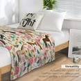 thumbnail image 5 of Horses Floral Horse Breeds Farm Animal Pets Flannel Fleece Throw Blanket Novelty Lightweight Air Conditioned Blankets for Couch Sofa Living Room Camping 60"x80", 5 of 6