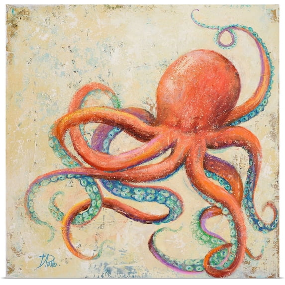 Great BIG Canvas | "Creatures of the Ocean II" Art Print - 30x30
