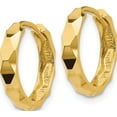 thumbnail image 2 of 10K Yellow Gold Diamond-Cut Hoop Earrings (Width 14) (Length 14) - Jbsp, 2 of 5