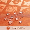 thumbnail image 7 of Tablecloth Rectangle 60 x 102 Inch Maple Leaves Jacquard Waterproof Washable Heavy Weight Damask Table Cloth, Plaid Table Cover for Fall, Thanksgiving, Autumn, Harvest, Party, Rusty, 7 of 7