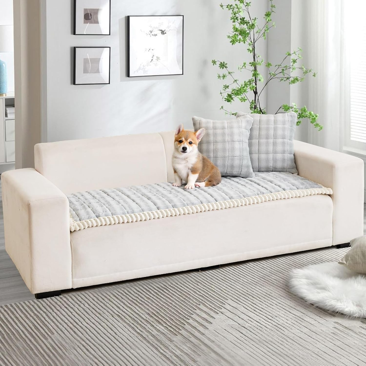 Quilted Waterproof Sofa Slipcover – Pet & Dog Protector Mat, 25/54 Inch