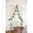 thumbnail image 4 of 2pcs Artificial Flowers Garland Eucalyptus Garland Peonies Artificial Flowers Faux Flower Vines for Bedroom Room Decor Wall Hanging Plant for Wedding Arch Party Decor (Vintage Pink), 4 of 5