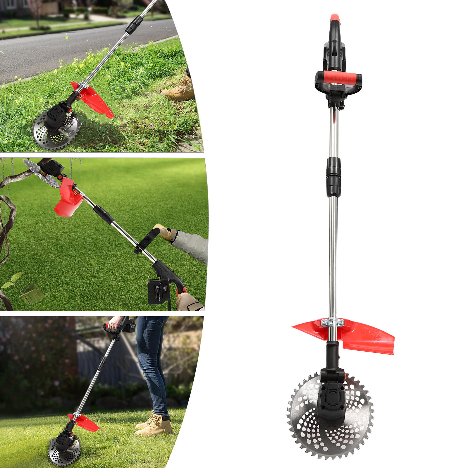 Wuzstar 21V Cordless Weed Trimmer Battery Powered Weed Wacker for Lawn