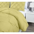 thumbnail image 6 of Chezmoi Collection Berlin Yellow Pinch Pleat Twin Comforter Set, 2-Piece, Soft Pintuck, Lightweight All Season Microfiber Bedding, 6 of 9