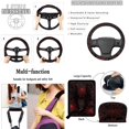 thumbnail image 4 of Qpednta Red Spider Web Car Seat Covers Set 15Pcs Accessories, Steering Wheel Cover, Seat Belt Pads, Garbage Can, Car Coasters, Vent Organizer, Rear View Mirror Cover, for Most Cars, 4 of 7