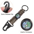 thumbnail image 3 of Unique Bargains Paracord Keychain, 2 Pack Braided Lanyard Key Clip Holder Survival Keychains with Compass Camouflage, 3 of 6