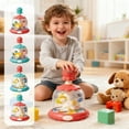 thumbnail image 7 of Press Carousel Montessori Sensory Toy, Colorful Toy for Babies 0-12 Months, Interactive Rotating Toy with Press to Spin & Rolling Beads, Early Education Play for Toddlers, 7 of 7