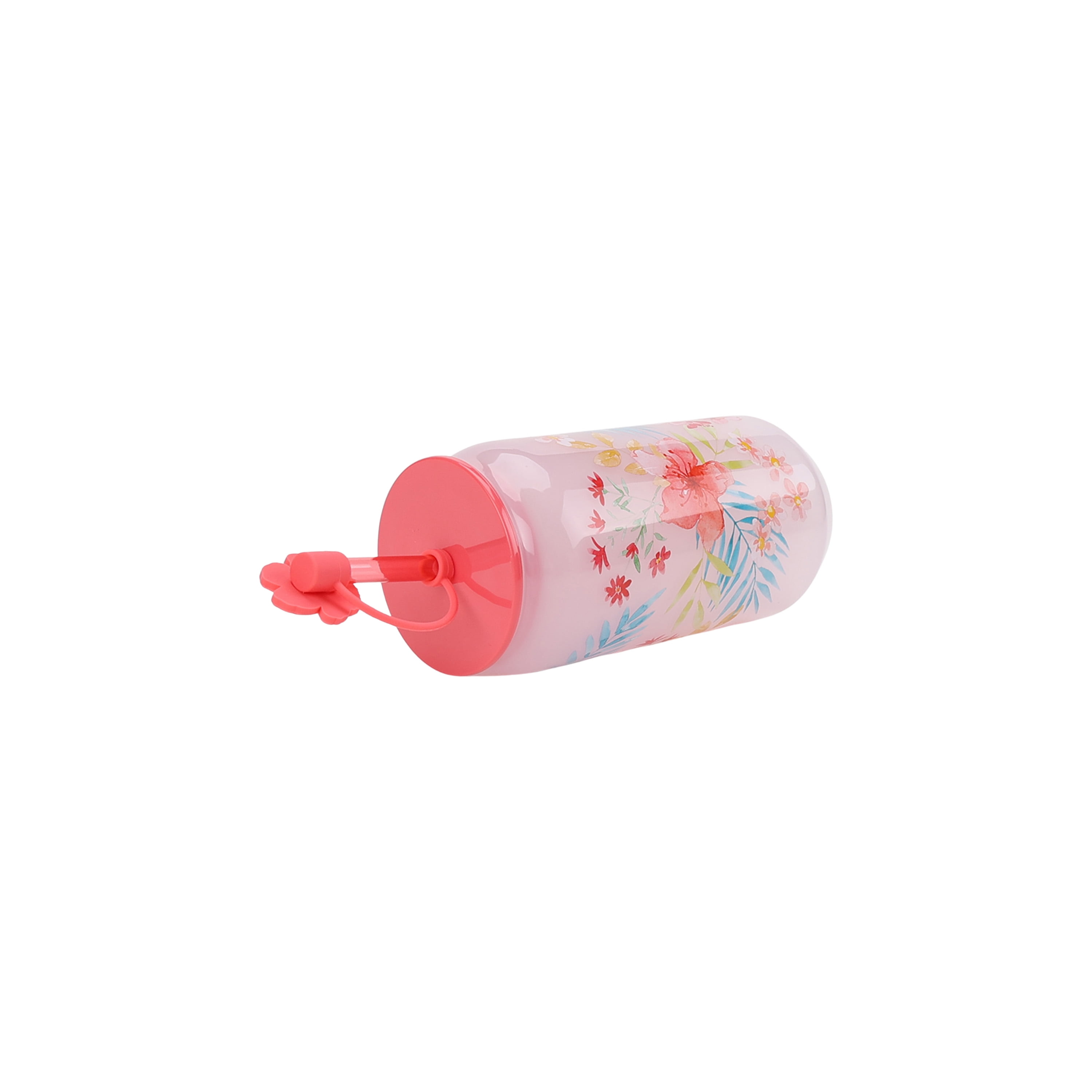 Gobelet à paille Mainstays à changement de couleur avec motif fleurs tropicales, 580 ml