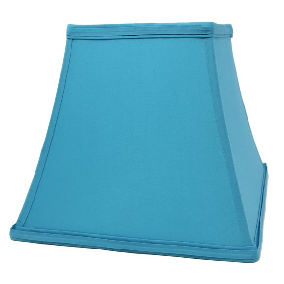 Urbanest Square Softback Bell Lampshade, Faux Silk, 5.25-inch by 9-inch by 8-inch, Teal