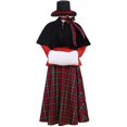 thumbnail image 2 of Red Victorian Yuletide Lady Christmas Caroler Dress for Women, 2 of 7