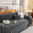 thumbnail image 3 of CJC Couch Cover for Pets, Sofa Slipcover for 2 Cushion Couch Sectional L Shape Sofa Cover, Dog & Kids Protective Throw Cover (Dark Gray, 71" x 118"), 3 of 13