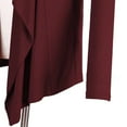 thumbnail image 3 of Urban CoCo Women's Long Sleeve Irregular Hem Cardigan (Windsor Wine, XL), 3 of 6