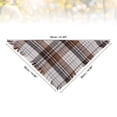 thumbnail image 4 of Unique Bargains Dog Bandanas Dog Bandanas with Tassels Edges Dog Birthday Bandana Stylish Plaid Dog Scarf Bib for Small Pets Brown Blue 2 Pcs, 4 of 7