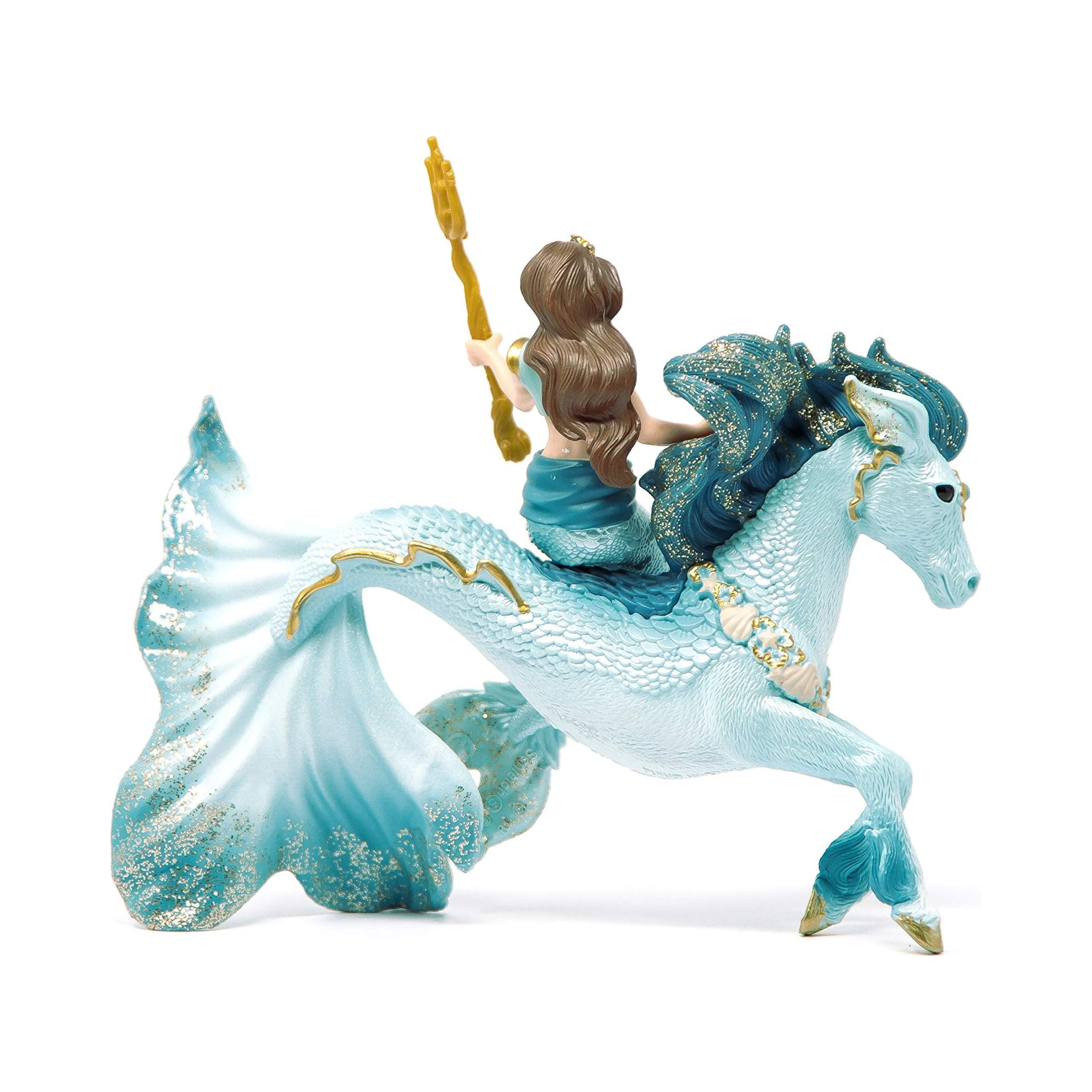 Schleich Bayala 3 PC Eyela Mermaid Toy with Underwater Horse Figurine and Trident