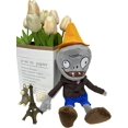 thumbnail image 5 of Muñeco de peluche de 12" de Plants VS Zombies con capa marrón, PVZ, suave, cabeza cónica, zombi, para niños., 5 of 5