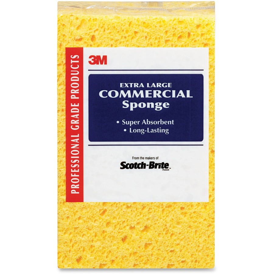 Scotch-Brite Large Commercial Sponge, Yellow, 07456