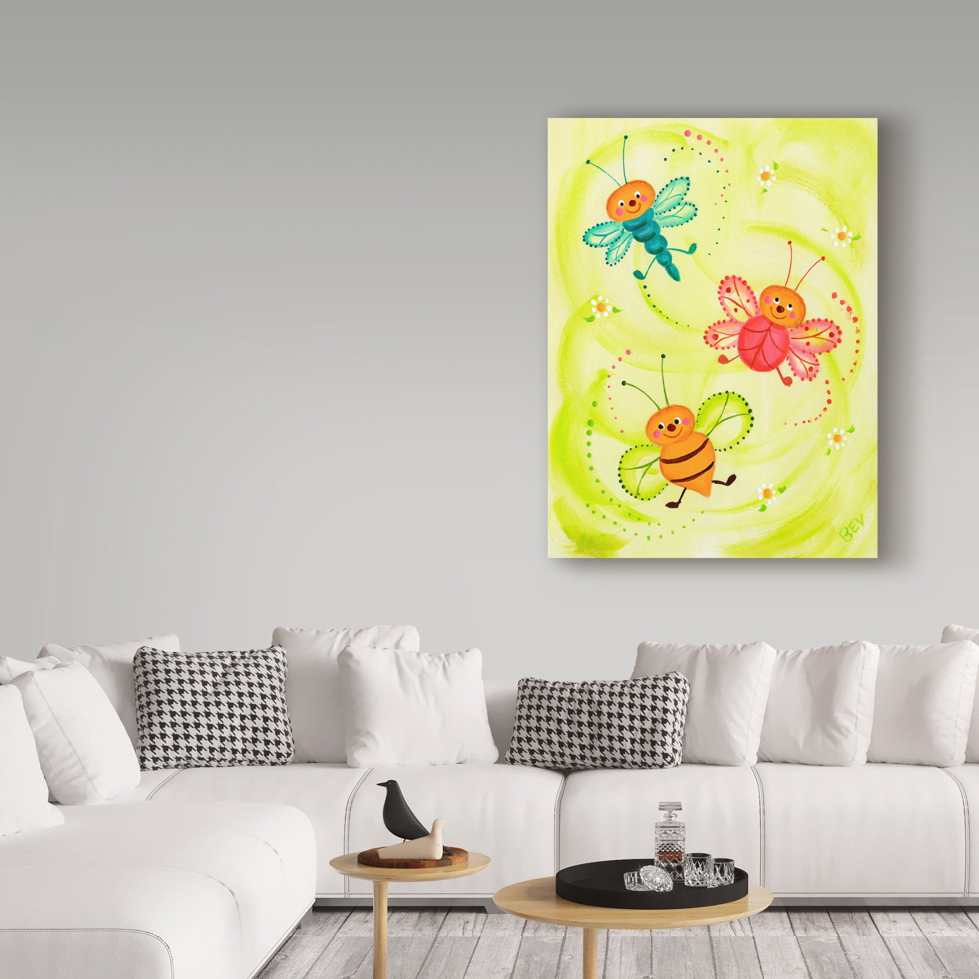 Trademark Fine Art 'Three Little Buggies' Canvas Art by Beverly Johnston