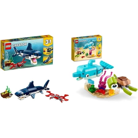 LEGO Creator 3in1 Deep Sea Creatures, Make a Shark, Squid, Angler Fish ...