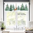 thumbnail image 2 of AshasdS Christmas Deer and Pine Trees Polyester Window Valance Curtain for Home Kitchen Living Room Bedroom Bathroom Decor 54x18 inch, 2 of 5