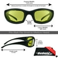 thumbnail image 2 of Bikershades Motorcycle Riding Sunglass Padded Safety Polycarbonate Lens Men Women, 2 of 5