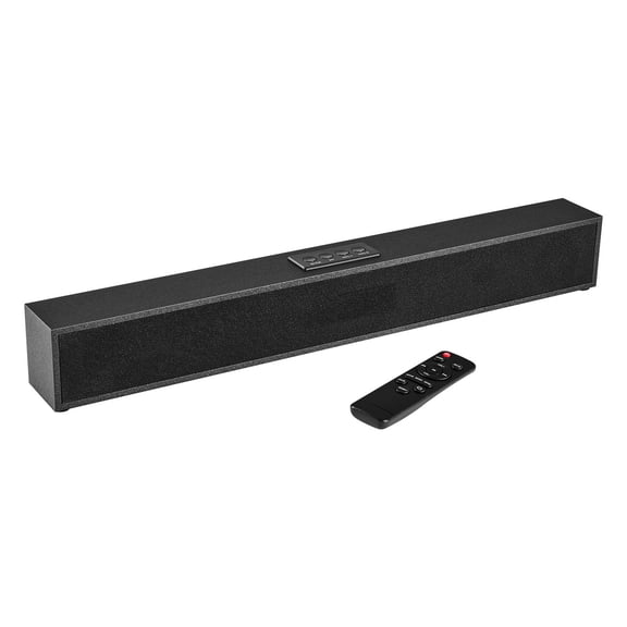 2.0 Channel Sound Bar for Smart TV, 24-Inch Compact 80W Soundbar with Bluetooth & AUX, Remote Control, Easy Setup for Home Theater, PC, Projector